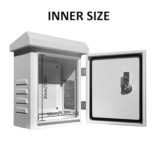 Nema Enclosure Outdoor,Waterproof Enclosure - IP Waterproof Electrical Box, Electrical Enclosure Box, Metal Galvanized Electrical Enclosure (12x9x6”)