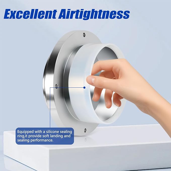 Aluminum Alloy 4 Inch Dryer Vent Hose Connector Kit, Quick Setup Design With Extra Thick(6-Ply) Aluminum Foil 5 Ft Duct And 2 Clamps, Antioxidant And Durable For Dryer Washer Bathroom