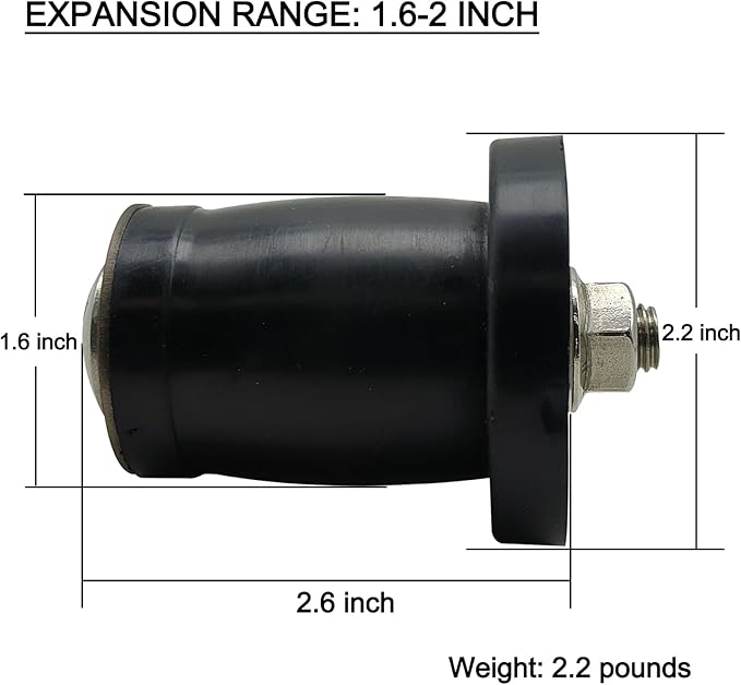 Pool scupper Plug，Mechanical Test Plug,Test Plugs for Plumbing,Drain cleanout Plug,Basement Sewer Drain Cap,Sewer Test Plug. (1.6-2 inch)