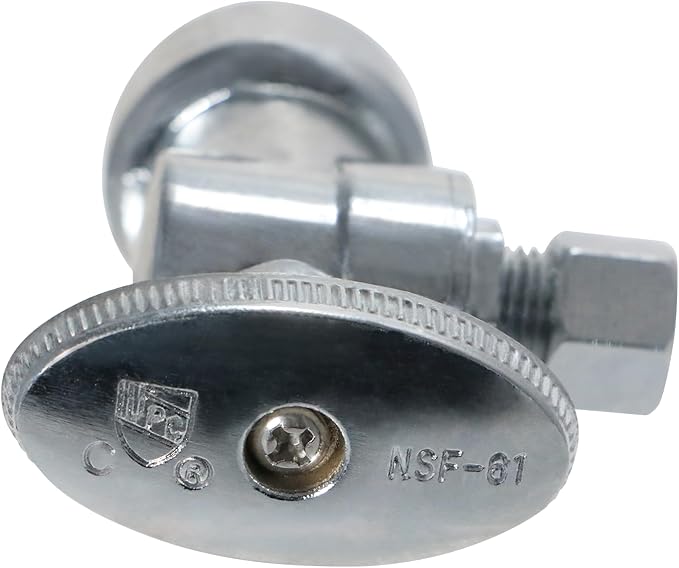 XFITTING OD Compression 1/4 Inch x 1/2 Inch Push Fit Valve, Push Fit Angle Valve, 30-1-7=2XX, 2 Pieces
