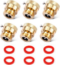 6 Pack Brass 3/4" Inch GHT Hose Bibb Connector Backflow Preventer Vacuum Breaker