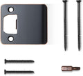 Extended Strike Plate 2-1/2" x 2-1/4", Heavy Duty Version, Striker Extender with Reinforced Torx/Star Screws & Bit, Extra Wide Lip Door Latch Restorer Kit (Oil Rubbed Bronze, 1 Pack)
