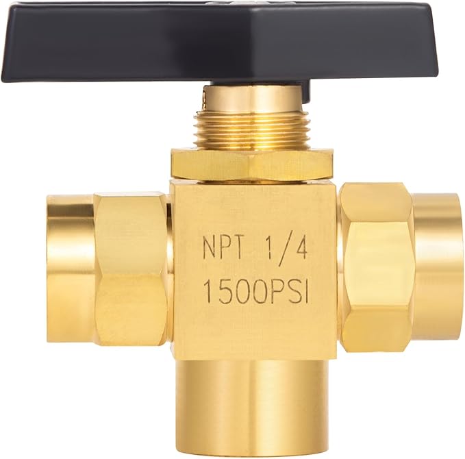 Heavy Duty Brass Instrument Replacement Control Needle Valve 1/4" Npt Female X 1/4" Npt Female