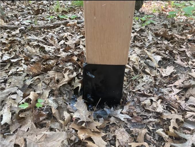4 Pcs 36" Heavy Duty 4x4 Fence Post Anchor Ground Spike Metal Black Powder Coated - Mailbox Post Anchors. Length: 36 inches, Outer Dimension: 4” x 4” (Fit 3.5” x 3.5” Square Wood Post)