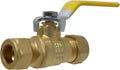 XFITTING Compression Shut Off Valve, 1 Pack 1/2 Inch Compression Ball Valve, Full Port, Brass, 600 WOG (Water, Oil, Gas) 1 Pack