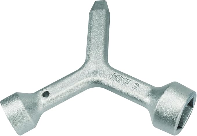 MKF2 Meter Curb Box Key triangle curb box wrench,Electric Box Key Water Meter Key for meter pit lids and meter box lids and curb box