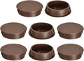 uxcell 8Pcs 35mm(1-3/8") Nylon Hole Plugs, Flush Type Panel Round Snap in Fastener Knockout Locking Plugs for Furniture Insert End Caps Panels, Brown