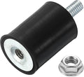 uxcell M4 Rubber Mounts, 1Pcs 15x20mm(DxH) Rubber Cylindrical Anti Vibration Isolator Shock Absorber with Lock Nut for Car Bobbin Generator Air Compressors