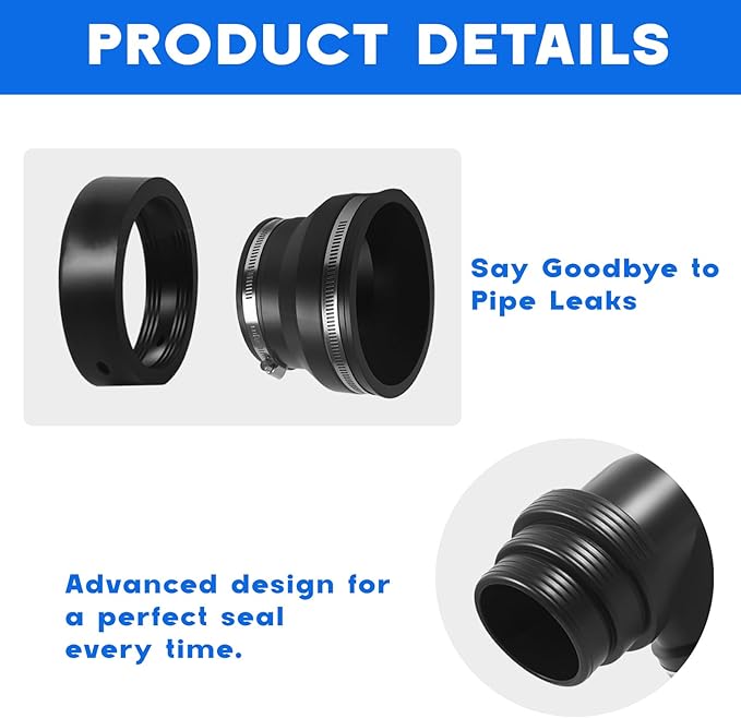 RV 3" Pipe Set - RV Sewer Hard Pipe Adapter Kit with 6PCs RV and Camper Sewer Waste Plumbing Connection System Kit, Compatible with 3" PVC Pipe, Sewer Hose Fittings & Hookup Accessories
