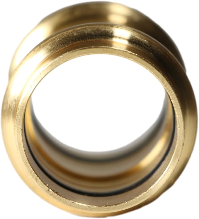 XFITTING 1 inch x 1 inch Press Coupling, Brass, 2 Pieces