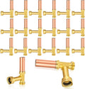 Water Hammer Arrestor,3/4 Inch Swivel FHT x 3/4 Inch MHT Copper Water Arrestor for Washing Machine Connection(20PACK,Angle Copper Arrestor)