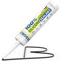 Black Silicone Caulk & Sealant, 100% Waterproof Silicone Caulking, Silicone Sealant Caulking for Kitchen, Bathroom, RV, Interior & Exterior Use, Shrink & Crack Proof, 10.2 FL. OZ/300ML, 1 Pack
