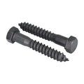 1/2" x 3”, 25-Piece Black Lag Bolts, Rustproof 4-Layer Ceramic BLAKOTE, 2X Protection of Galvanized Lag Screws, for Decks Pergolas by Makers Bolt