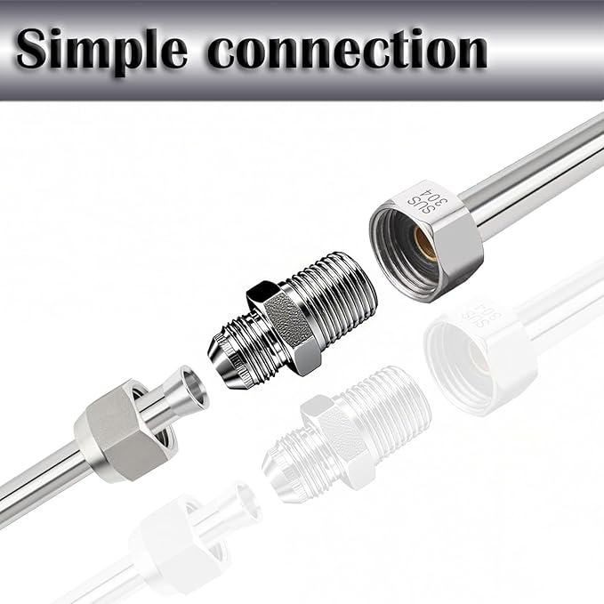 1/2" JIC Male x 1/2" NPT Male Hydraulic fitting, Carbon Steel SAE 37°Flare Pipe Adapter Tube Fitting Straight Union Connector