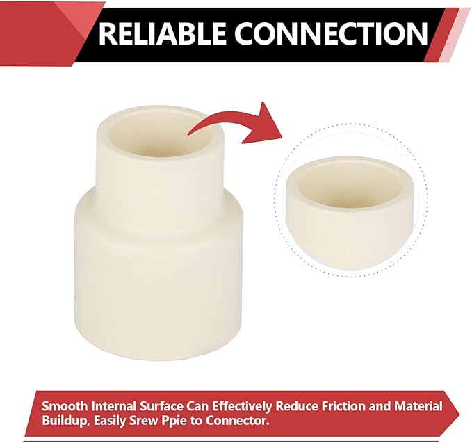 (50 Pieces) EFIELD 3/4" x 1/2" CPVC Pipe Fittings, Slip x Slip (Socket) Coupling, For Hot and Cold Water Plumbing,(CPVC028-10-50PCS)