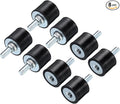 uxcell 8pcs M8x23mm Rubber Isolator Mounts with Studs 30x25mm Male Female Vibration Shock Absorber Zinc Plated Cylindrical Thread Mounts Anti Vibration Isolators with 8pcs M8 Lock Nuts