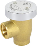 HYDRO MASTER Water Anti-Siphon Vacuum Breaker, 1/2 in., Brass Body & Chrome-Plated Cap, LF Brass.