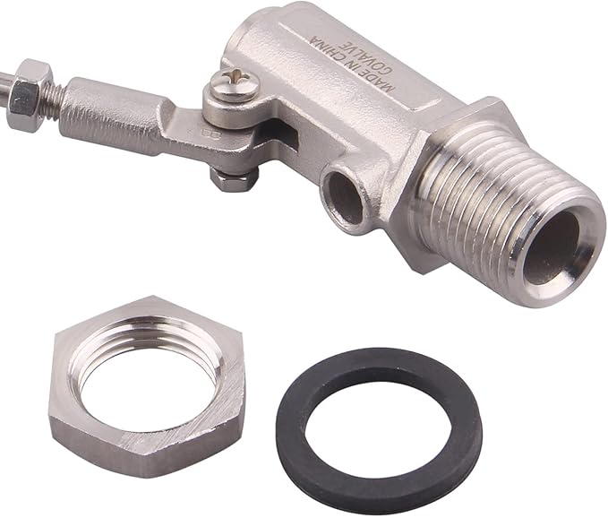 Stainless Steel Float Ball Valves - 1/2” NPT Male Thread Flow Control Float Sensor Valve Automatic Water Level Control Float For Tank Pond Water Tower