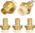 5 Pack 1/2" Pex-A x 1/2" CPVC Transition Adapter Heavy Duty Brass Barb PEX Fittings for for PEX-A and cPVC Pipe Connection,Lead-Free Brass NSF/ANSI 61 NSF 372 Certificate, ASTM F1960