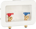 [1 Piece] Lingmfg Washing Machine Outlet Box 1/2 inch Push- to-Connect with 2 inch Central Drain, Connect 3/4 inch Washing Machine Hoses LING -WMOB-WO-WHA-5