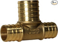 XFITTING 1", 3/4", 1/2" Pex Reducing Tee, Pex B Crimp Version (5, 3/4"x3/4"x1")