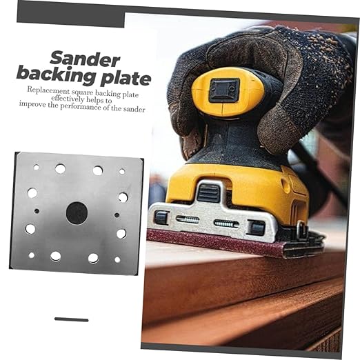 8holes Sanding Backing Plate Square Replacement Pad for Electric Easy to Install Compatible Enhances Sander Performance