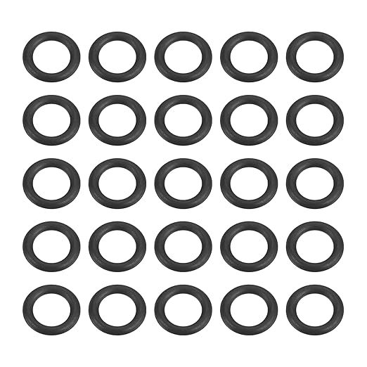 HARFINGTON 50pcs Nitrile Rubber O-Rings 5.5mm OD 3.5mm ID 1mm Width Metric Buna-N NBR Sealing Gasket Plumbing Sealing Repair O Rings for Car Auto Vehicle Repair Faucet Air Gas