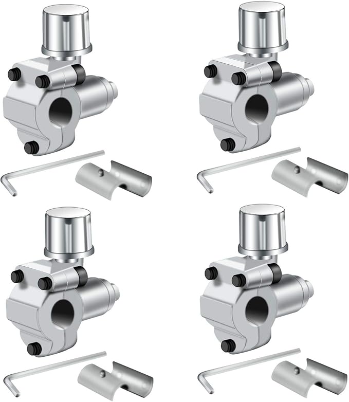 4 Pack BPV-31 Bullet Piercing Valve Line Tap Valve Kits Adjustable Valve for Air Conditioners HVAC 1/4", 5/16", 3/8" Tubing