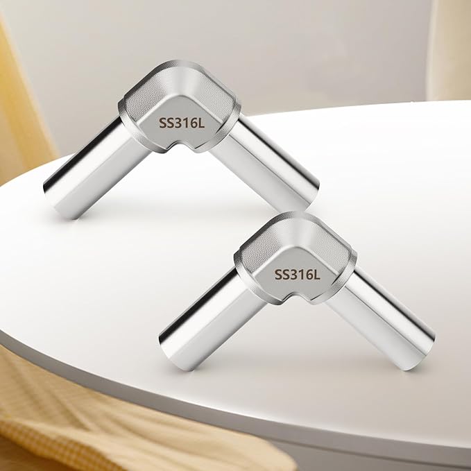 TAISHER 1PCS 316L Stainless Steel Weld 90 Degree Barstock Street Elbow, 1/2" OD x 1/2" OD 316L Stainless Pipe Fitting
