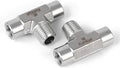 2 piece,NPT1/8 Female - NPT1/4 Male - NPT1/8 Female tee, 3WayConnector, Fabricate of 304 Stainless Steel.