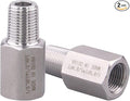 Forged Reducer Adapter Fitting - Stainless Steel 304 Reducing Pipe Connector, 1/8" NPT Female x 1/8" NPT Male (pack of 2)
