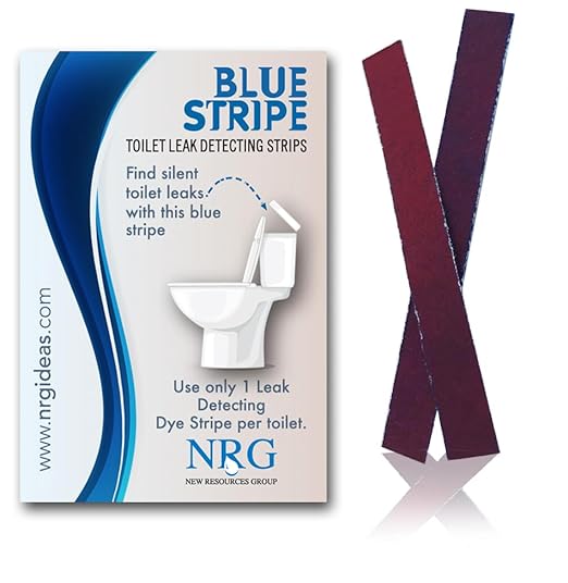 Dye Drop Blue Leak Detection Drip Vial Toilet Tab Strip Test Multi-Use Tracer Silent Leaks (Strip 15 Pack)