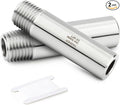 TAISHER 2PCS 304 Stainless Steel Pipe Fittings, 3/8" NPT Male Threaded, 2" Length Weld Nipple Cast Pipe