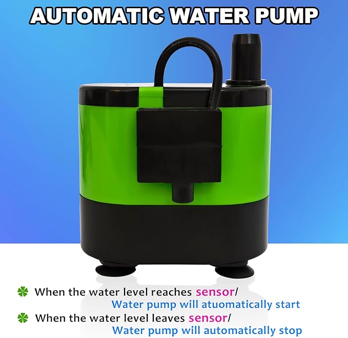 Automaitc Condensate Pump With Level Sensor Small Sump Pump For HVAC Air Conditioner Dehumidifier Swamp Cooler Evaporative Air Cooler 5.1FT Drain Lift Hegiht