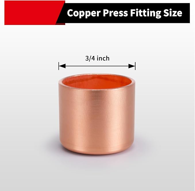 Plumbing Solder Copper Pipe End Cap - Plug, 50-Pcs 3/4 inch Heavy Duty Copper Tube Fitting with Sweat Solder Connection, NSF 61 Certified