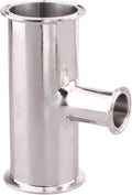 DERNORD Reducing Clamp Tee 3 Way Stainless Steel 304 Sanitary Fitting (3 inch x 3 inch x 1.5 inch)