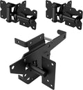 ZEKOO Stainless Steel Vinyl Fence Gate kit, Self Closing Gate Hinges and Latch, Rust Proof, Use for Vinyl Fence Gate and Wood Fences Gate, Heavy Duty 1 Gate Latch 2 Gate Hinges (Black)