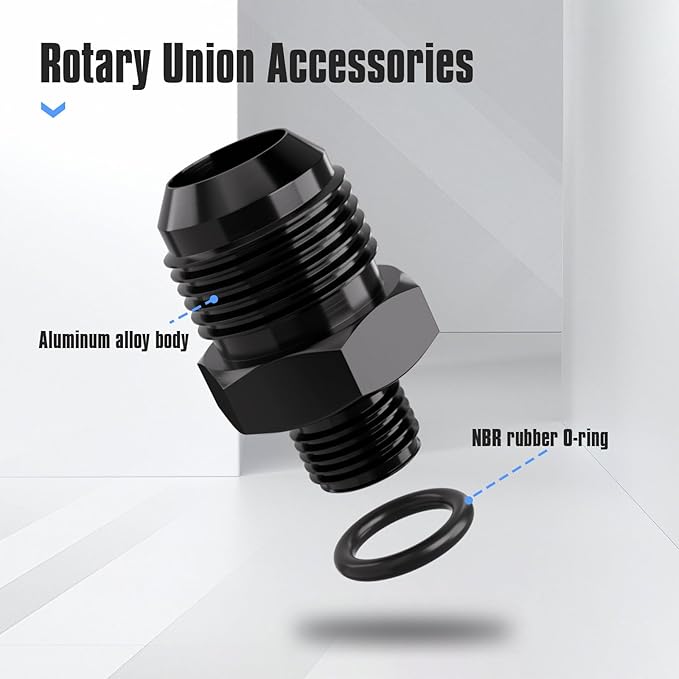 6AN Flare to AN10 ORB Male O-Ring Fitting Adapter (2PCS)