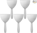 5 Pack 5 Inch Putty Knife Scraper, Putty Knife Set, Stainless Steel Putty Knife, Wallpaper Scraper Paint Scraper Tool for Spreading Drywall Spackle, Plasterboard Mud, Scraping Paint, by GENHAKON.