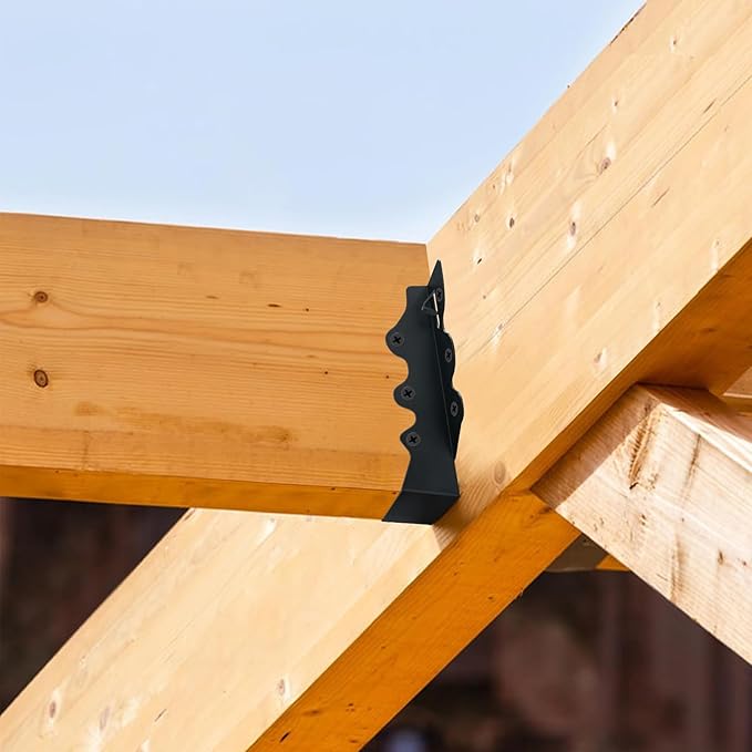 36 Pcs 2"x 6" Joist Hanger,Q235B Steel Face Mount Joist Hangers,Black Powder Coated Hurricane Ties for Rafter, Rafter Brackets for Floor, Deck and Ceiling Joists