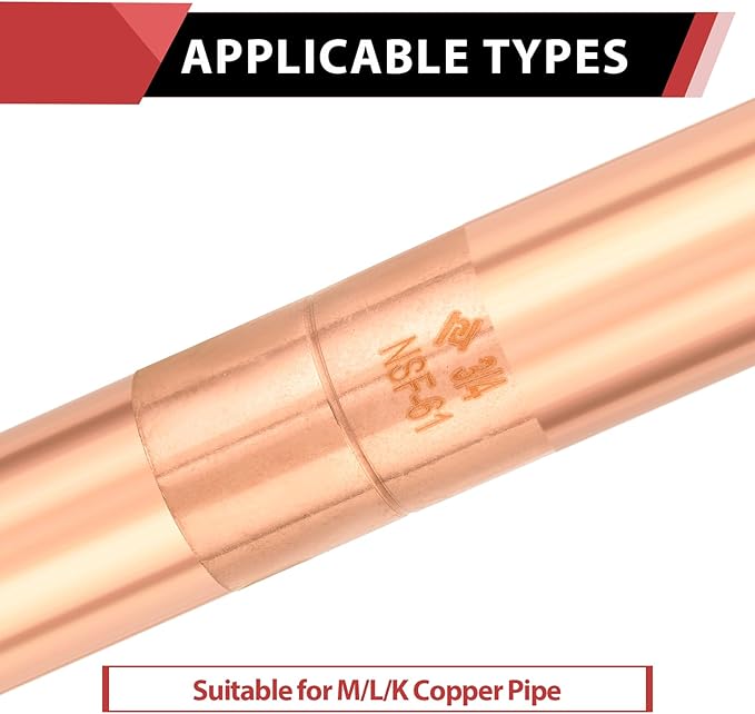 30-Pack EFIELD 3/4" C X C Copper Coupling With Rolled Stop, LF Copper Plumbing Fittings with Sweat Solder Connection, Pro Pack,(COPPER070)