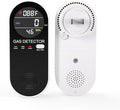 Natural Propane Gas Detector,3 in 1 Plug-in Combustible Gas Leak Detector Monitor(Gas, Temperature and Humidity Display) for Home & RV Leak Alarm for LNG, LPG, Methane (1)