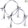 2 Pcs 6 Inch B-Vent Wall Strap,Fits for Adjustable Round Gas Vent Pipe Strap,Galvanized Rigid Split Ring Hanger (6 Inch)