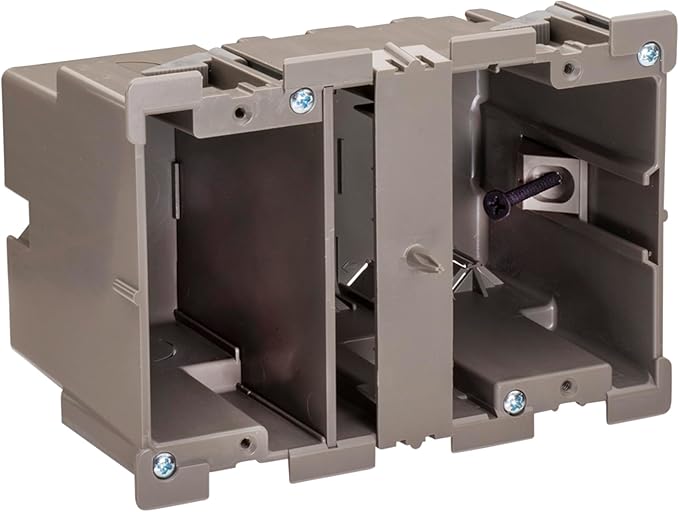 SmarToggle Three Gang Retrofit Wall Box – Old Work Electrical Box for Stud or No-Stud Mount | 1-1/2" Toggle Depth | Triple Device, Smart Switch, or Outlet PC Wall Box, 20-Pack