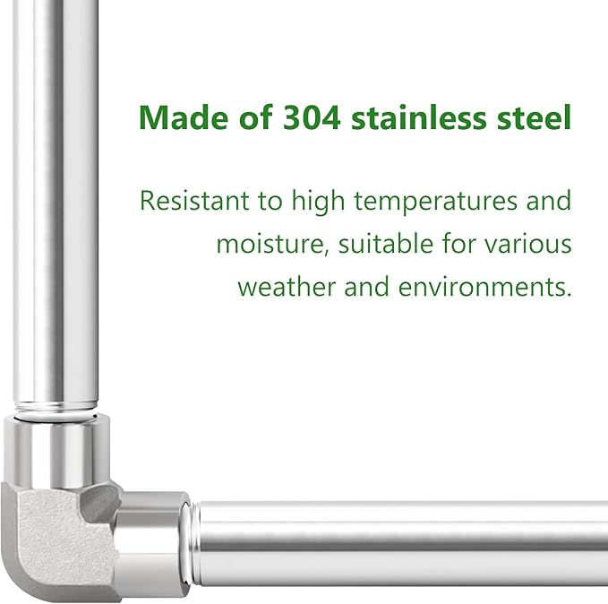 TAISHER 2PCS Stainless Steel Pipe Fittings, 1/4" NPT Male x 1/4" NPT Male Threaded, 12" Length Thickened Nipple Cast Pipe