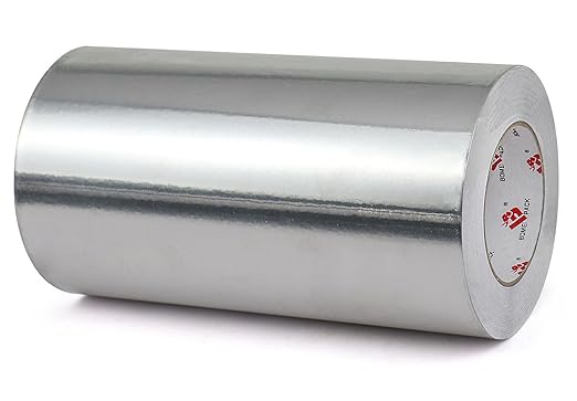 BOMEI PACK 10 Inch Aluminum Foil Tape,Heavy Duty Metal Foil Duct Tape,10 Inch x 55 Yards,High Temperature Silver Foil Tape,Perfect for Sealing & Patching,HVAC,Air Ducts,Insulation and Metal Repair