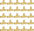 SUNGATOR Pex Fittings 1/2 Inch, 25-Pack 1/2" Pex Tee Fittings, No Lead Brass, NSF, UPC Certified