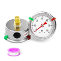 0-60psi Stainless Steel Glycerin Liquid Filled Pressure Gauge 1/8" NPT 1.5" Face Dial, Center Back Mount, for Water, Oil and Air Pressure Testing (with Range Mark Pointer)