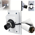 HVAC Wall Penetration Cover Air Conditioner Pipe Insulation Kit Wall Sleeve Seal Plate AC Line Insulation and AC Pipe Insulation for Efficient (White Sealing Plate (4.5cm) + Protective Cover)