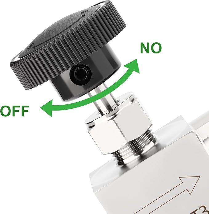 TAISHER 1PCS 304 Stainless Steel 90 Degree Needle Valve 3/4" NPT Female For Flow Control Water Gas Oil